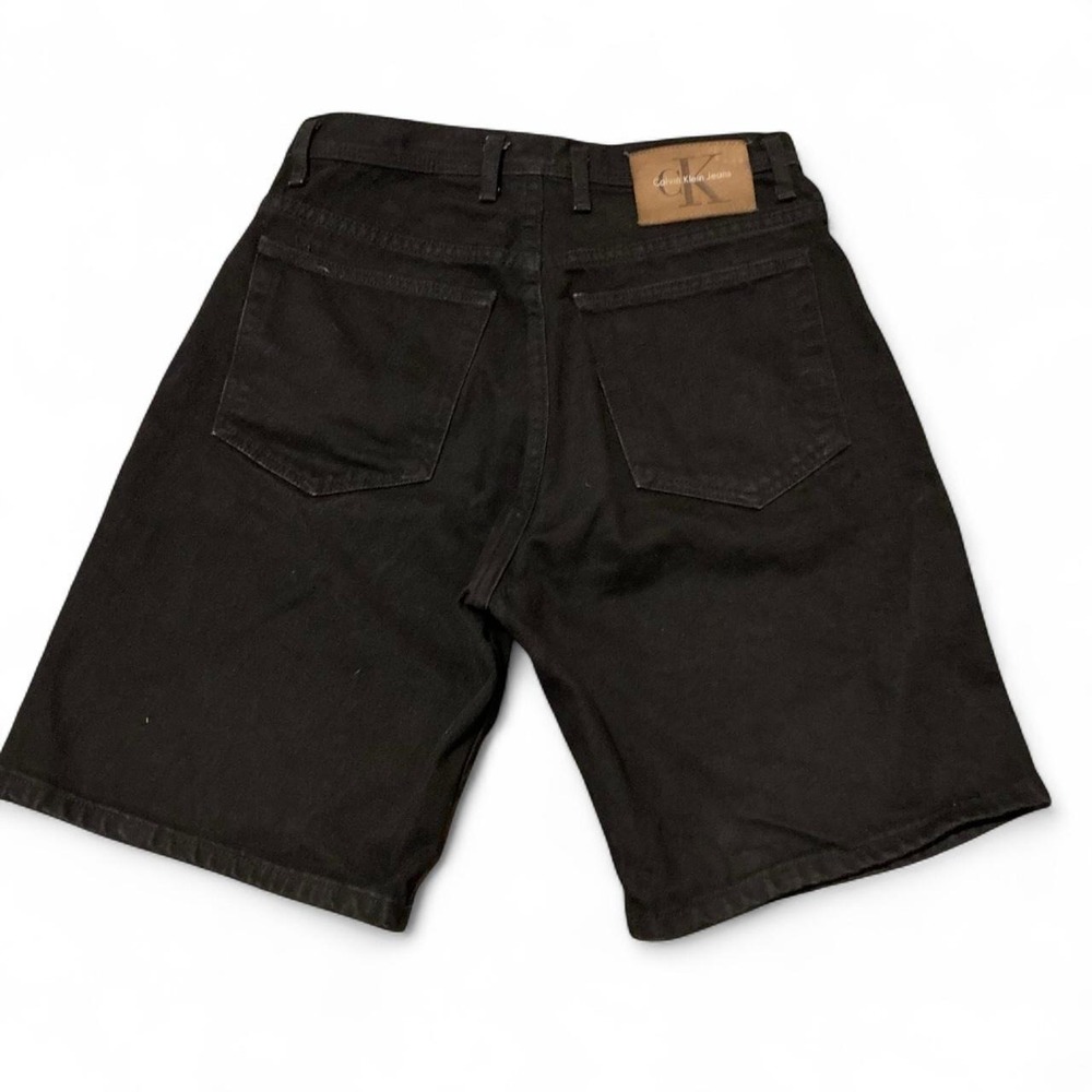 Calvin Klein vintage 80s black baggy jean shorts basics USA made size 30(27)